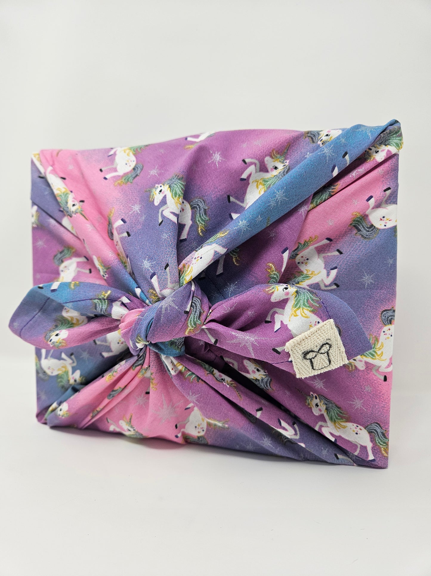 Unicorns Furoshiki Reusable Gift Wrap, 15" & 25"