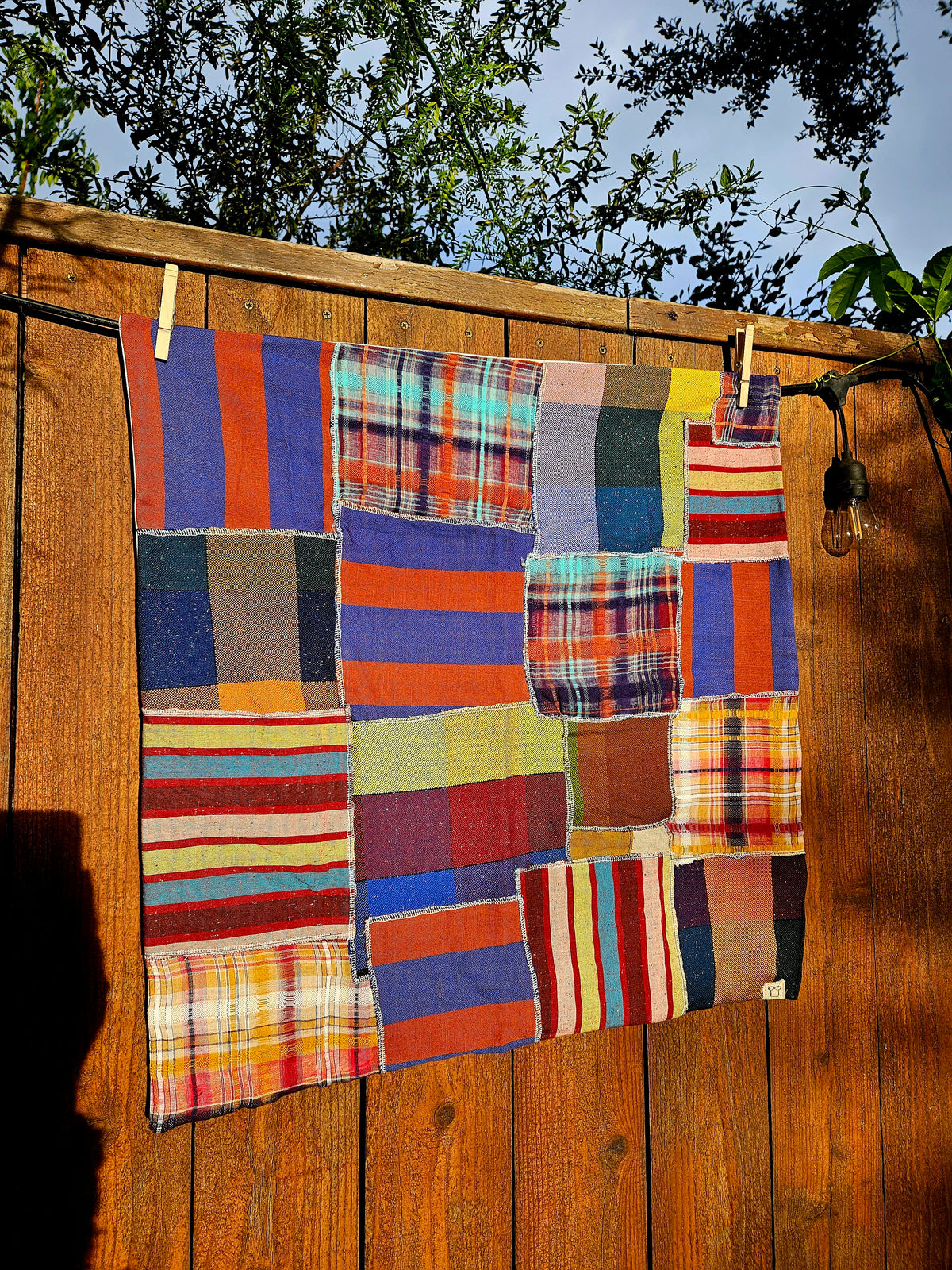 Homemade Patchwork Handmade Patchwork Furoshiki Reusable Gift Wrap, 25x25