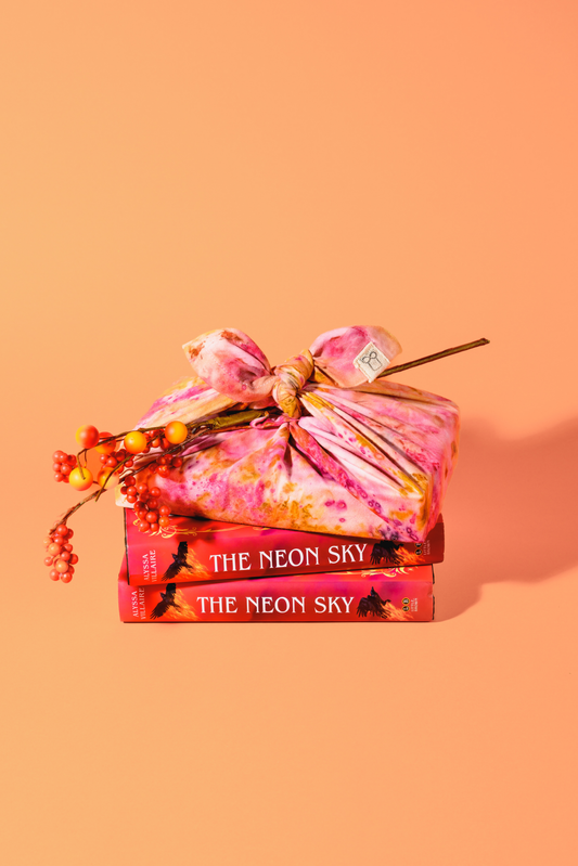 THE NEON SKY Plant-Dyed Furoshiki Reusable Gift Wrap 25"